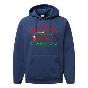 Merry Christmas From The Trombone Crew Band Member Musician Performance Fleece Hoodie