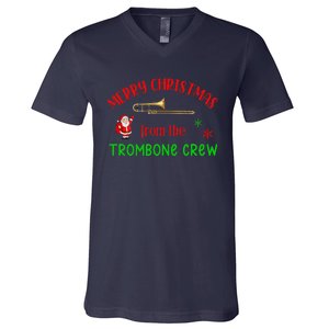 Merry Christmas From The Trombone Crew Band Member Musician V-Neck T-Shirt