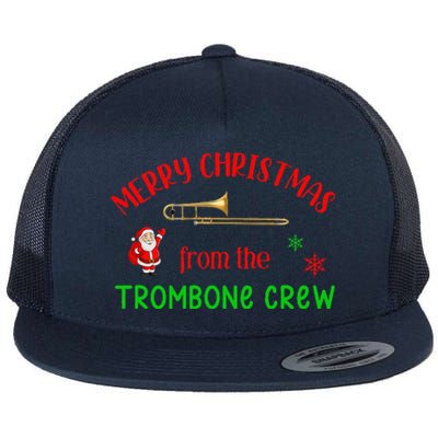 Merry Christmas From The Trombone Crew Band Member Musician Flat Bill Trucker Hat