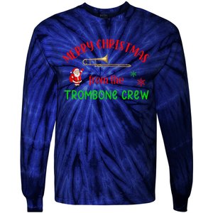 Merry Christmas From The Trombone Crew Band Member Musician Tie-Dye Long Sleeve Shirt