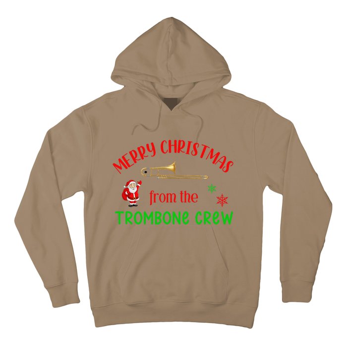 Merry Christmas From The Trombone Crew Band Member Musician Hoodie