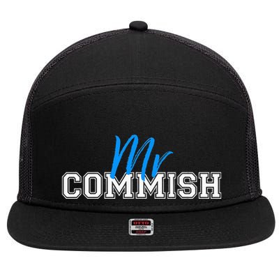 Mr Commish Fantasy Football Commissioner 7 Panel Mesh Trucker Snapback Hat