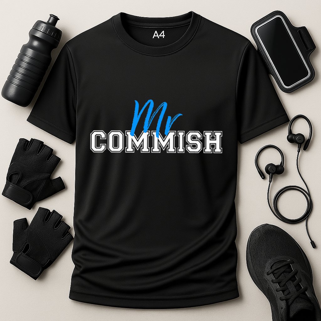 Mr Commish Fantasy Football Commissioner Cooling Performance Crew T-Shirt