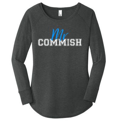 Mr Commish Fantasy Football Commissioner Women's Perfect Tri Tunic Long Sleeve Shirt