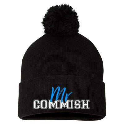 Mr Commish Fantasy Football Commissioner Pom Pom 12in Knit Beanie