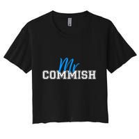 Mr Commish Fantasy Football Commissioner Women's Crop Top Tee