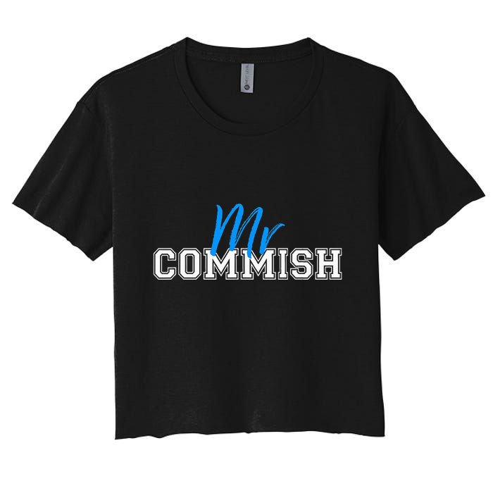 Mr Commish Fantasy Football Commissioner Women's Crop Top Tee