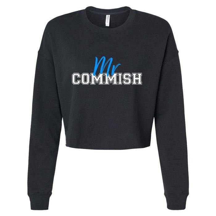 Mr Commish Fantasy Football Commissioner Cropped Pullover Crew