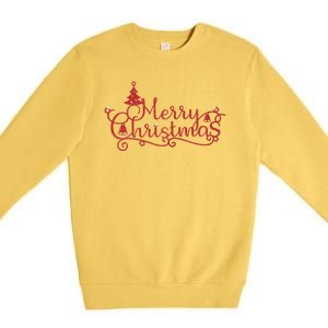 Merry Christmas Festive Holiday Premium Crewneck Sweatshirt