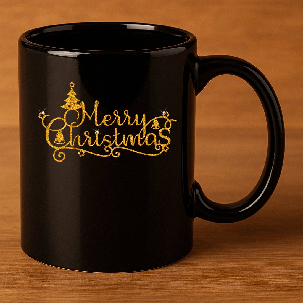 Merry Christmas Festive Holiday 11oz C Handle Ceramic Mug