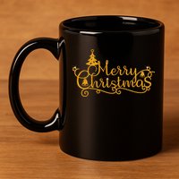 Merry Christmas Festive Holiday 11oz C Handle Ceramic Mug