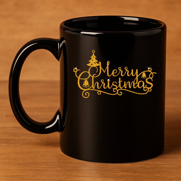 Merry Christmas Festive Holiday 11oz C Handle Ceramic Mug