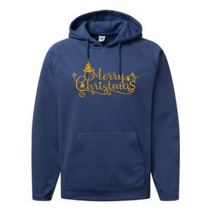 Merry Christmas Festive Holiday Performance Fleece Hoodie