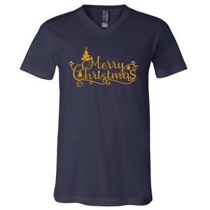 Merry Christmas Festive Holiday V-Neck T-Shirt