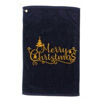 Merry Christmas Festive Holiday Platinum Collection Golf Towel