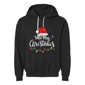 Merry Christmas Family Funny Christmas Garment-Dyed Fleece Hoodie