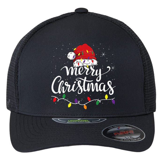 Merry Christmas Family Funny Christmas Flexfit Unipanel Trucker Cap