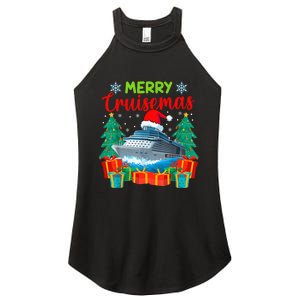 Merry Cruisemas Family Cruise Christmas Funny Boat Trip Women’s Perfect Tri Rocker Tank