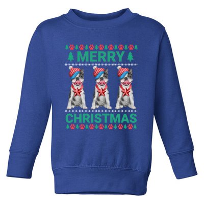 Merry Christmas French Bulldog Puppy Cute Xmas Bulldog Lover Gift Toddler Sweatshirt