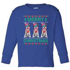 Merry Christmas French Bulldog Puppy Cute Xmas Bulldog Lover Gift Toddler Long Sleeve Shirt