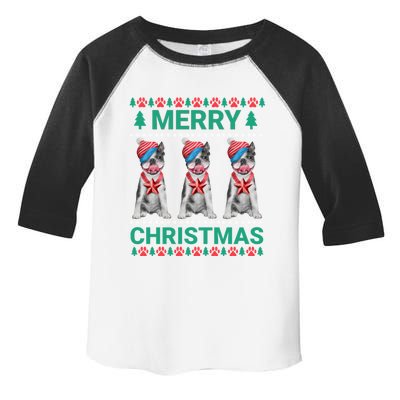 Merry Christmas French Bulldog Puppy Cute Xmas Bulldog Lover Gift Toddler Fine Jersey T-Shirt