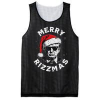 Merry Christmas Funny Trump Santa Claus Xmas Pajamas Mesh Reversible Basketball Jersey Tank