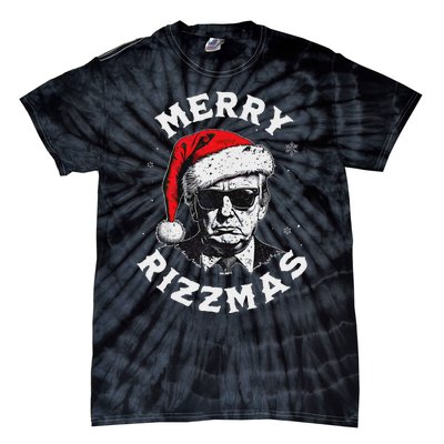 Merry Christmas Funny Trump Santa Claus Xmas Pajamas Tie-Dye T-Shirt