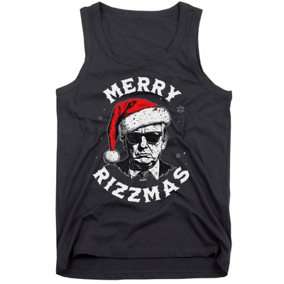 Merry Christmas Funny Trump Santa Claus Xmas Pajamas Tank Top