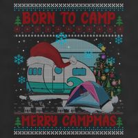 Merry Campmas Funny Camping Camper Christmas Ugly Sweater Gift Cool Comfort Performance Bucket Hat