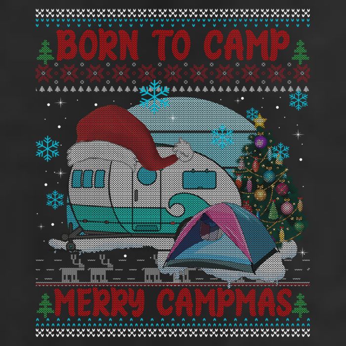 Merry Campmas Funny Camping Camper Christmas Ugly Sweater Gift Cool Comfort Performance Bucket Hat