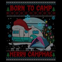 Merry Campmas Funny Camping Camper Christmas Ugly Sweater Gift Impact Tech Backpack