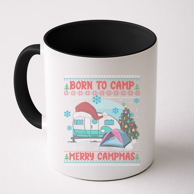 Merry Campmas Funny Camping Camper Christmas Ugly Sweater Gift Mug