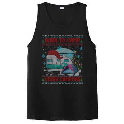 Merry Campmas Funny Camping Camper Christmas Ugly Sweater Gift PosiCharge Competitor Tank