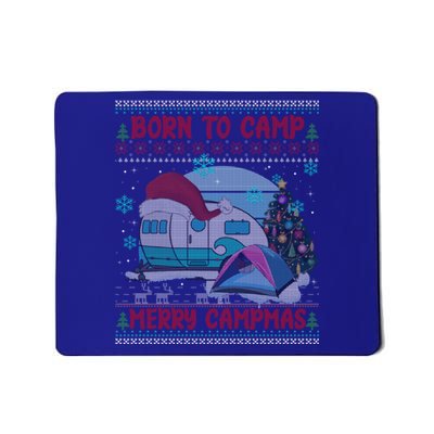 Merry Campmas Funny Camping Camper Christmas Ugly Sweater Gift Mousepad