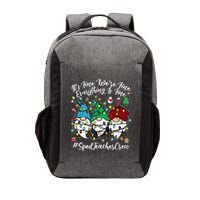 Merry Christmas Funny Everything Is Fine Gnome Sped Teacher Vector Backpack