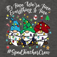 Merry Christmas Funny Everything Is Fine Gnome Sped Teacher Vector Backpack