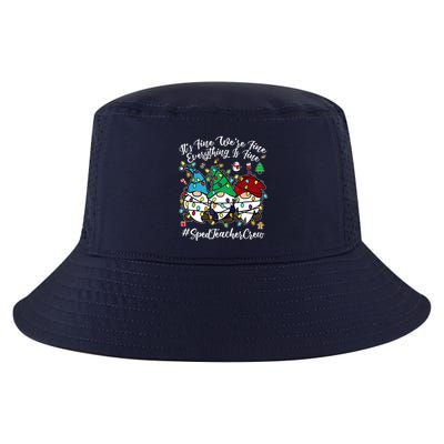Merry Christmas Funny Everything Is Fine Gnome Sped Teacher Cool Comfort Performance Bucket Hat