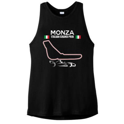 Monza Circuit Formula Racing Car Italian Grand Prix Ladies PosiCharge Tri-Blend Wicking Tank