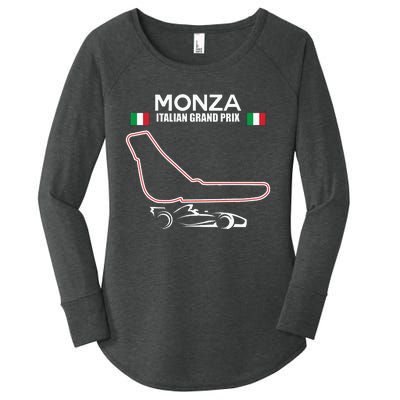 Monza Circuit Formula Racing Car Italian Grand Prix Women's Perfect Tri Tunic Long Sleeve Shirt