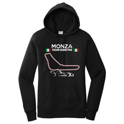 Monza Circuit Formula Racing Car Italian Grand Prix Women's Pullover Hoodie