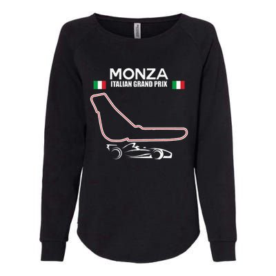 Monza Circuit Formula Racing Car Italian Grand Prix Womens California Wash Sweatshirt