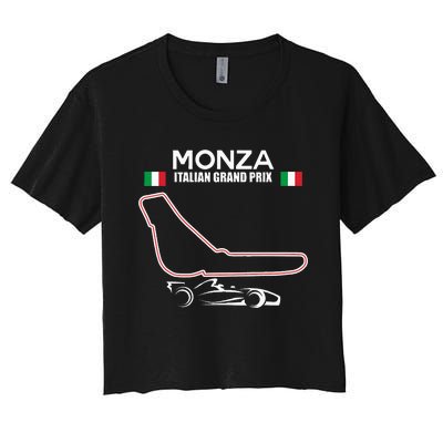 Monza Circuit Formula Racing Car Italian Grand Prix Women's Crop Top Tee