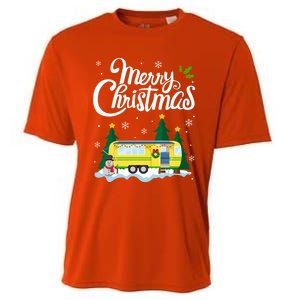 Merry Christmas Funny Xmas Tree Rv Camper Camping Lover Gift Cooling Performance Crew T-Shirt