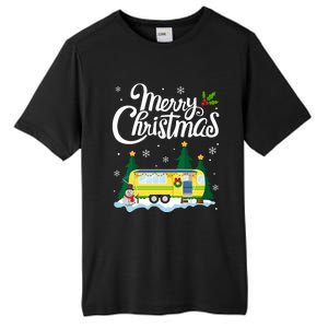 Merry Christmas Funny Xmas Tree Rv Camper Camping Lover Gift Tall Fusion ChromaSoft Performance T-Shirt