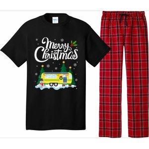 Merry Christmas Funny Xmas Tree Rv Camper Camping Lover Gift Pajama Set