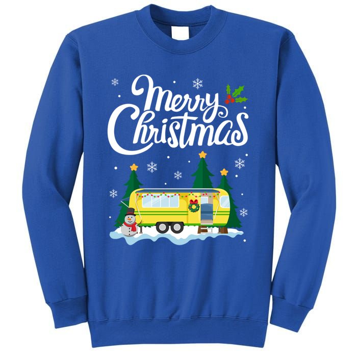 Merry Christmas Funny Xmas Tree Rv Camper Camping Lover Gift Sweatshirt