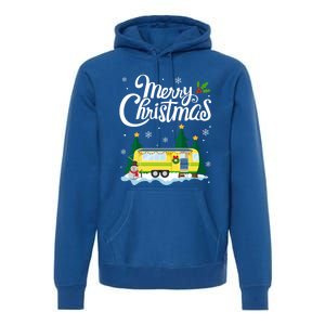 Merry Christmas Funny Xmas Tree Rv Camper Camping Lover Gift Premium Hoodie