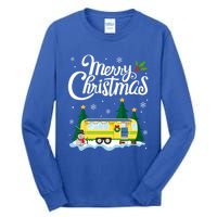 Merry Christmas Funny Xmas Tree Rv Camper Camping Lover Gift Tall Long Sleeve T-Shirt