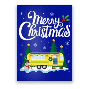 Merry Christmas Funny Xmas Tree Rv Camper Camping Lover Gift Poster