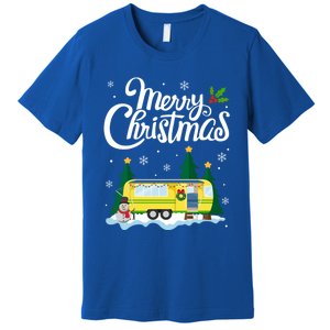 Merry Christmas Funny Xmas Tree Rv Camper Camping Lover Gift Premium T-Shirt